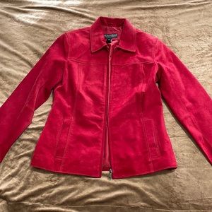 Red Leather Jacket, Suede, (Bernardo)